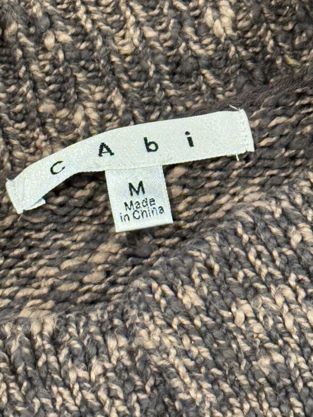 Cabi Cardigan Sweater Brown Open Front Chunky Medium - Picture 3 of 5
